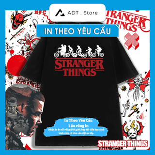 Áo thun đen Stranger Things Collection - Anime Waifu 2D (Black/Red) ngắn tay, cực đẹp