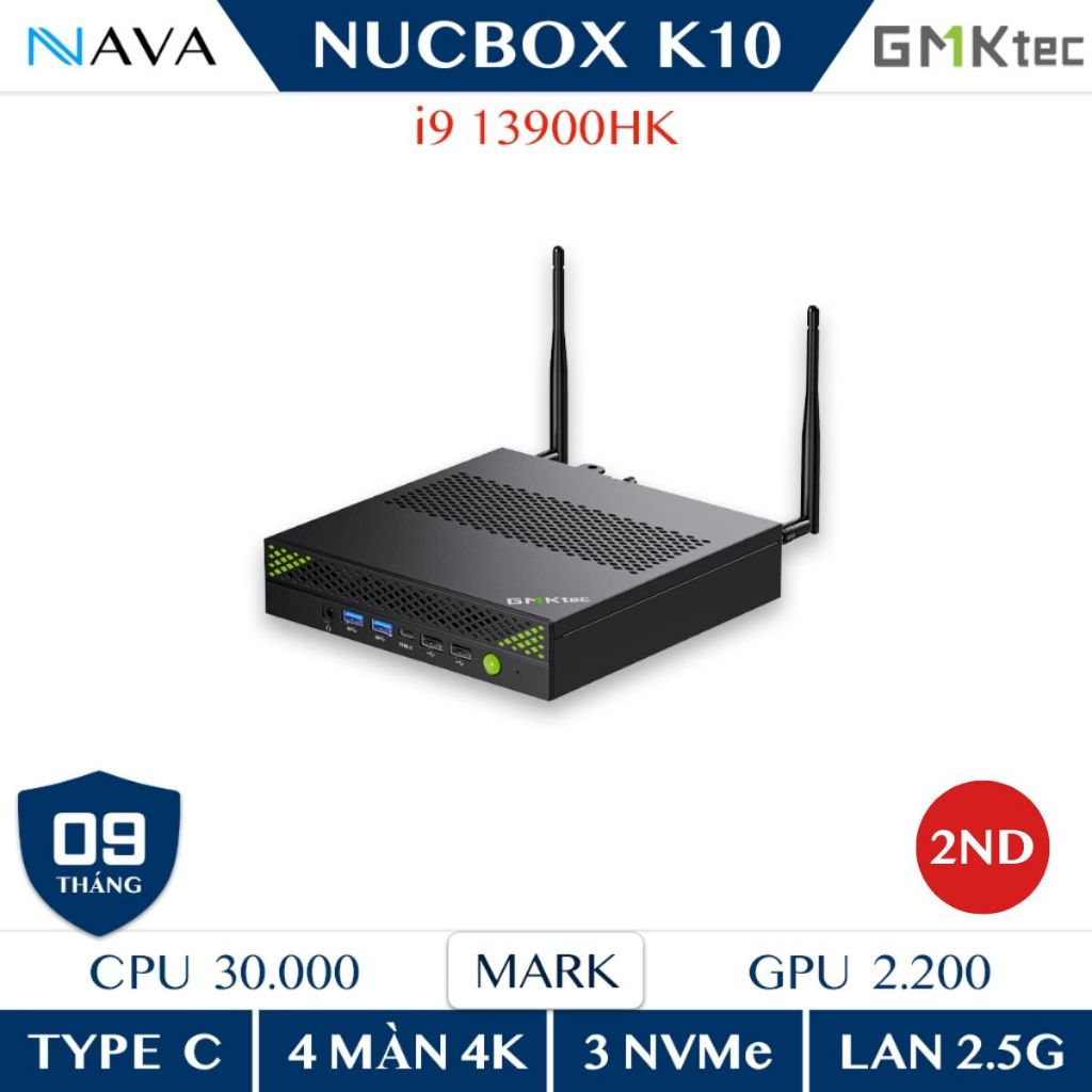 Mini PC LikeNew - Cũ - 2nd GMK K10 DDR5 Intel Core i9 - 13900HK Hiệu Năng Cao