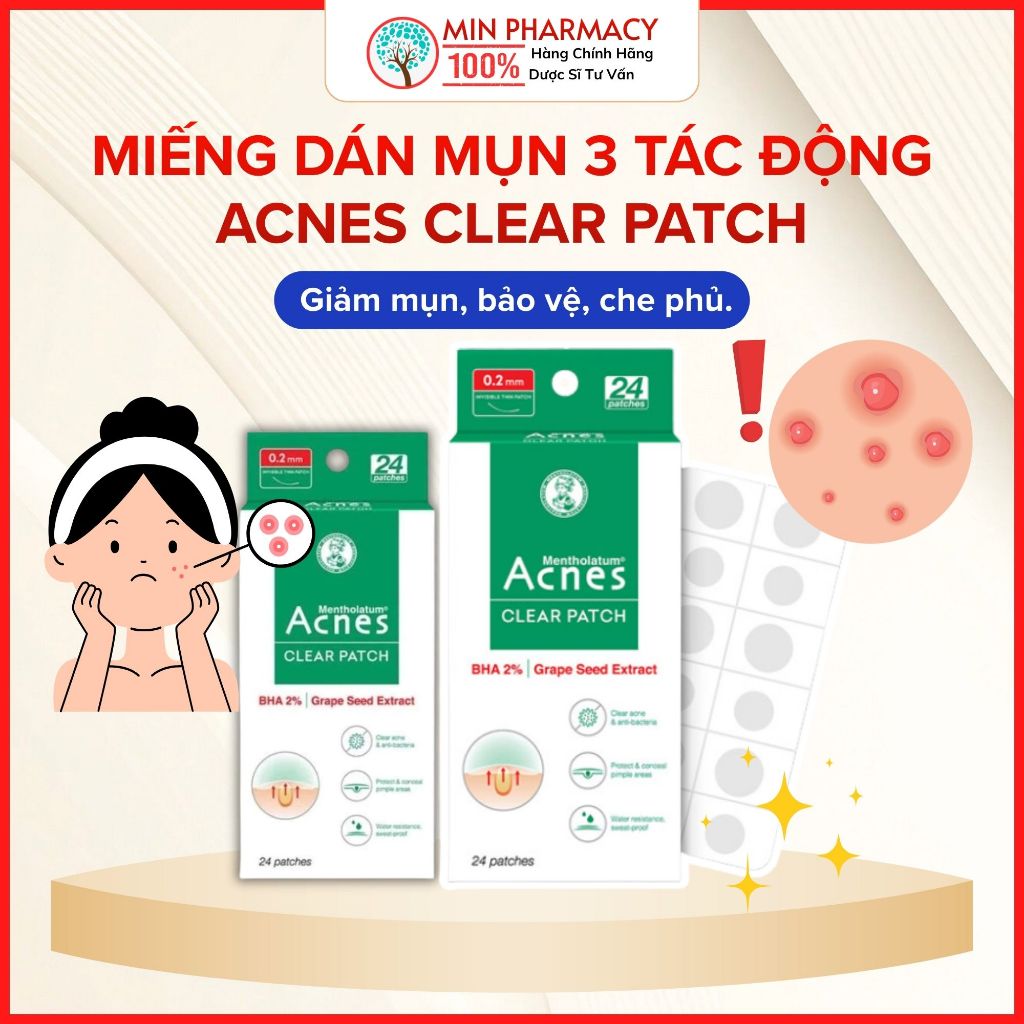 MIẾNG DÁN MỤN ACNES CLEAR Clear Acne & Anti-Bacteria