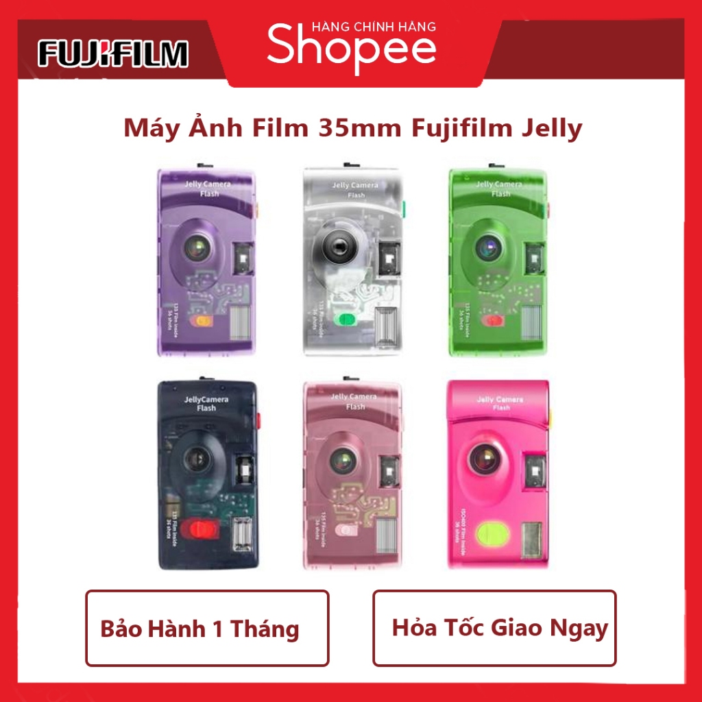 Máy Ảnh Film 35mm Fujifilm Jelly Có Thể Tái Sử Dụng - Date Film Fuji 400 T7/2027 l Jelly camera gồm 6 màu lựa chọn