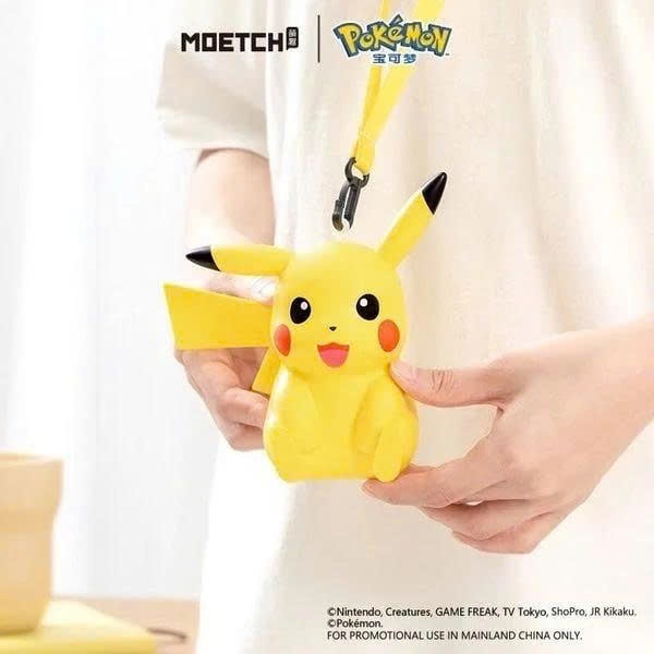Mô Hình Pikachu Quạt Điện (Sạc USB) - Chính Hãng Moetch - MT21