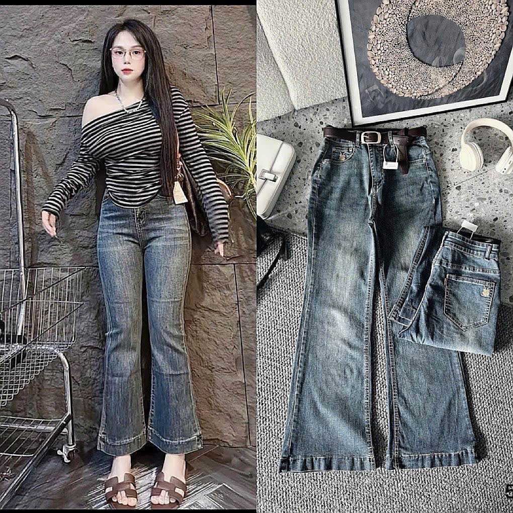 511 Bigsize Kim Ngân Quần Jean Loe Thêu