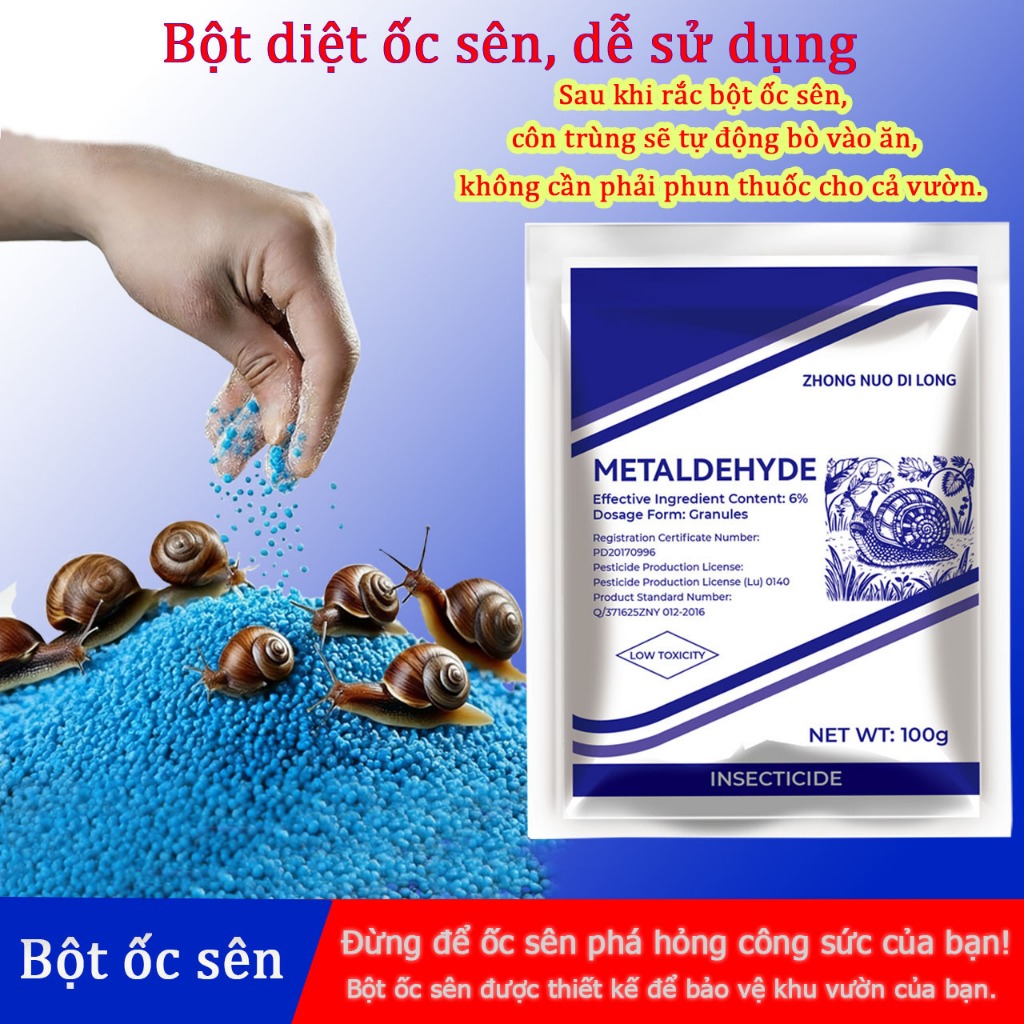 Home Garden Hạt ức chế ốc sên 100GR - Hạt phát tán - Giúp bảo vệ vườn rau, cây cảnh, cây cảnh - 2 ngày jian'xiao