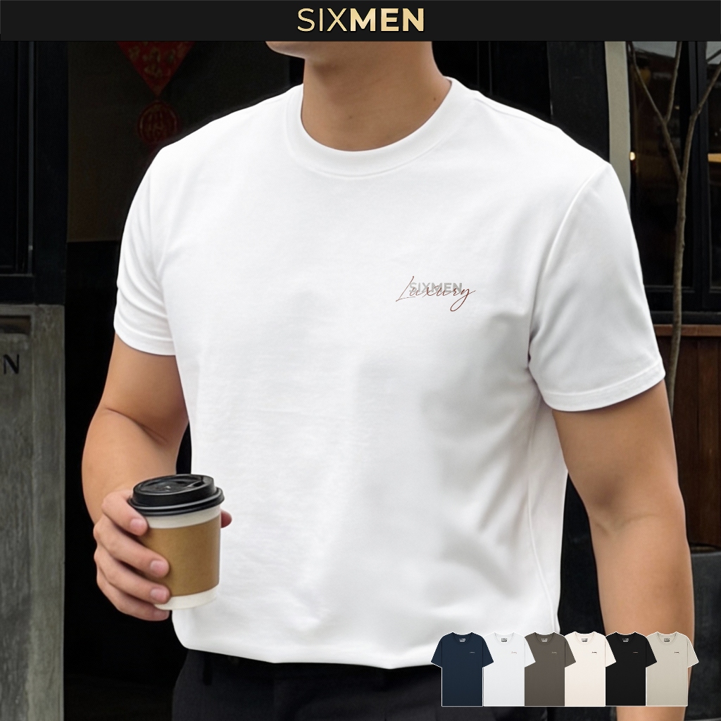 Áo thun nam TSHIRT SIXMEN LUXURY Ver 2 cổ tròn vải cotton cao cấp co giãn, thoáng mát, thanh lịch