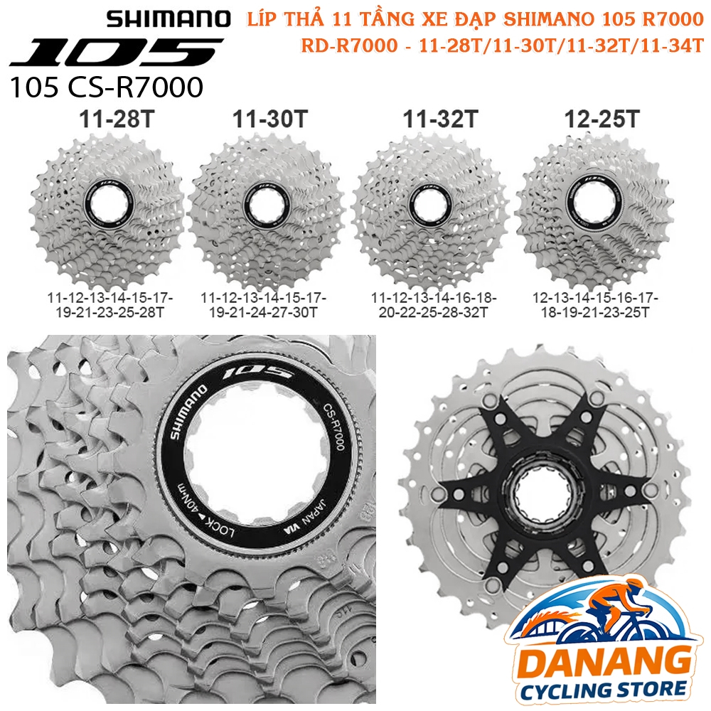 Líp Thả 11 Tầng (Cassette) Xe Đạp SHIMANO 105 CS HG700 R7000 – Chính Hãng, Không Hộp