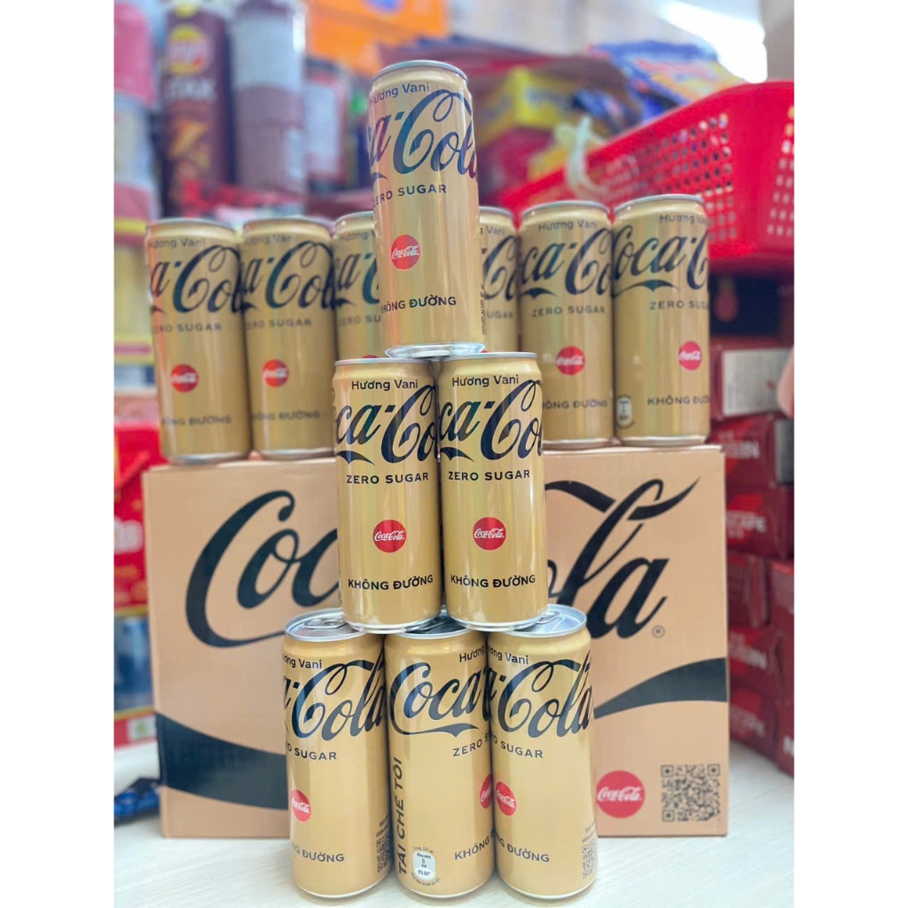 [HỎA TỐC HCM] COMBO 6 Lon Nước Ngọt Coca-Cola KHÔNG ĐƯỜNG vị Vani 320ml
