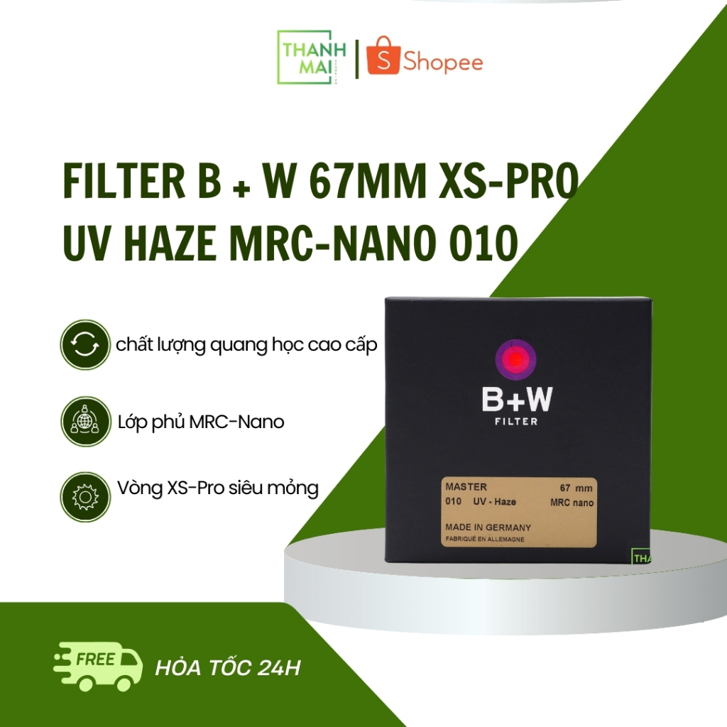 Filter B + W 67mm XS-Pro UV Haze MRC-Nano 010 | Made in GERMANY | New Chính Hãng