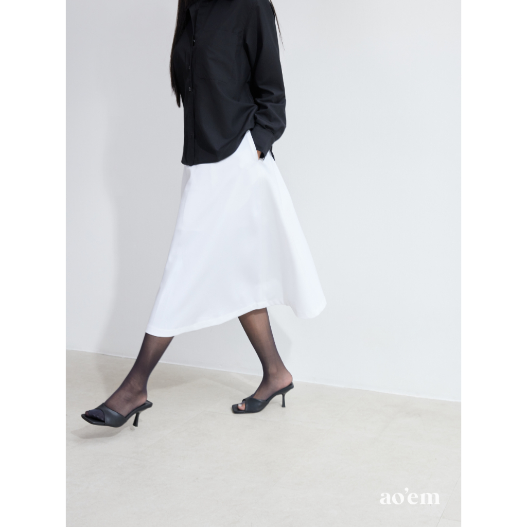 AO'EM STUDIOS | LILA'S SKIRT - CHÂN VÁY MIDI CHẤT LIỆU KAKI HÀN