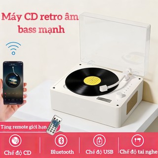 Máy Nghe Đĩa CD Phát Hi-end Tích Hợp Bluetooth Thiết kế retro - Âm thanh nguyên bản - Công nghệ hiện đại