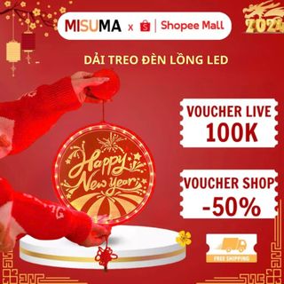 (Không Kèm Pin)Dải Treo Đèn Lồng Led MISUMA Trang Trí Năm Mới 2026, Phụ Kiện Trang Trí Năm Mới 2026