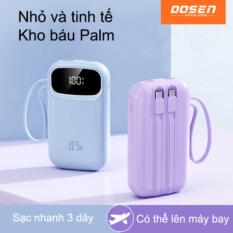 dosen pd22.5w sạc dự phòng power bank tự mang theo dây đôi pin dự phòng màn hình led tích hợp tích hợp 10000mah-42000mah | BigBuy360 - bigbuy360.vn