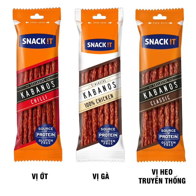 Xúc xích khô Kabanos hiệu Snack It (chuẩn vị 50 - 120g) - Nhập khẩu chính ngạch Ba Lan