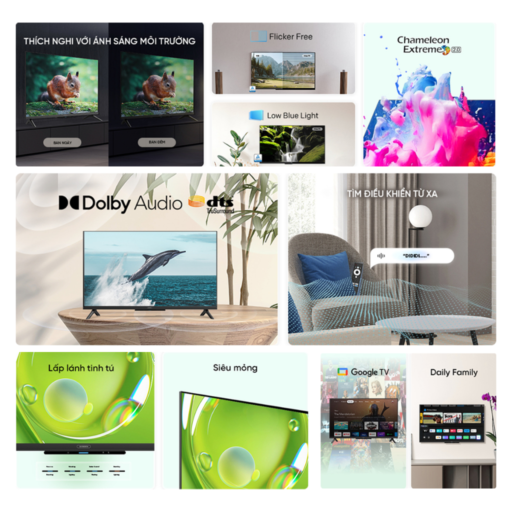 [Miễn phí lắp đặt HCM - HN] Google TV QLED Coocaa 55 inch - 55Y68 Pro | BigBuy360 - bigbuy360.vn