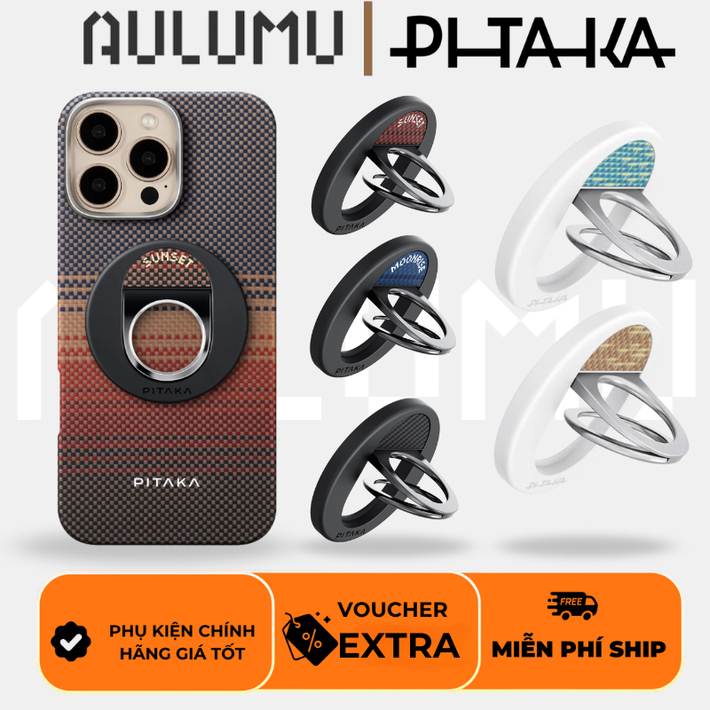 Giá Đỡ Nam Châm PITAKA MagEZ Grip 3 Stand Ring Holder cho iP Hàng Chính Hãng