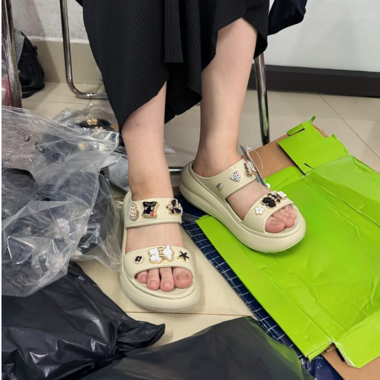 [Hàng Loại 1] CROSS NỮ 5CM |  DÉP CROSS SANDAL NỮ ĐẾ CAO 2025