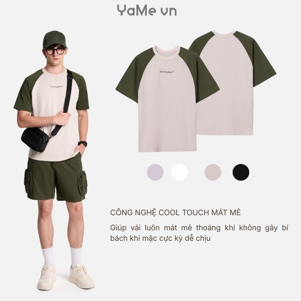 Áo Thun Nam Raglan ColorLock™ Thoáng Mát Nhanh Khô Seventy Seven 003 Dáng Ôm Vừa F2 22708 |YaMe|