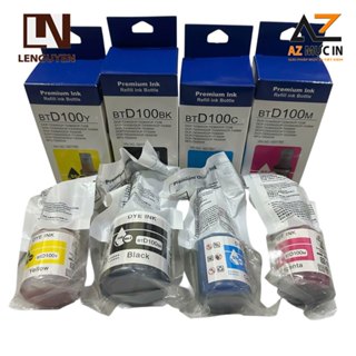 Mực máy in Brother MFC-T930DW, DCP-T830DW, T730DW, T530DW, T430W, DCP-T230 - Chai mực BTD100 BK, C, Y, M hàng thay thế
