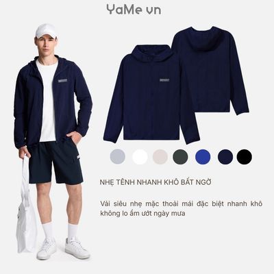Áo Khoác Parka Nam RainShield™ Trượt Nước Mỏng Nhẹ Chống Nắng Seventy Seven 005 Dáng Ôm Vừa F2 23309 |YaMe|