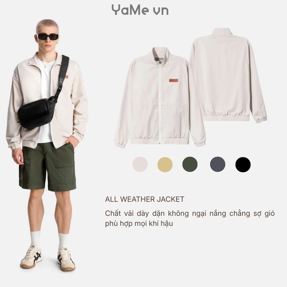 Áo Khoác Kaki Nam DurableTex™ Đứng Phom Bền Bỉ Seventy Seven 008 Dáng Vừa Vặn F3 23205 |YaMe|