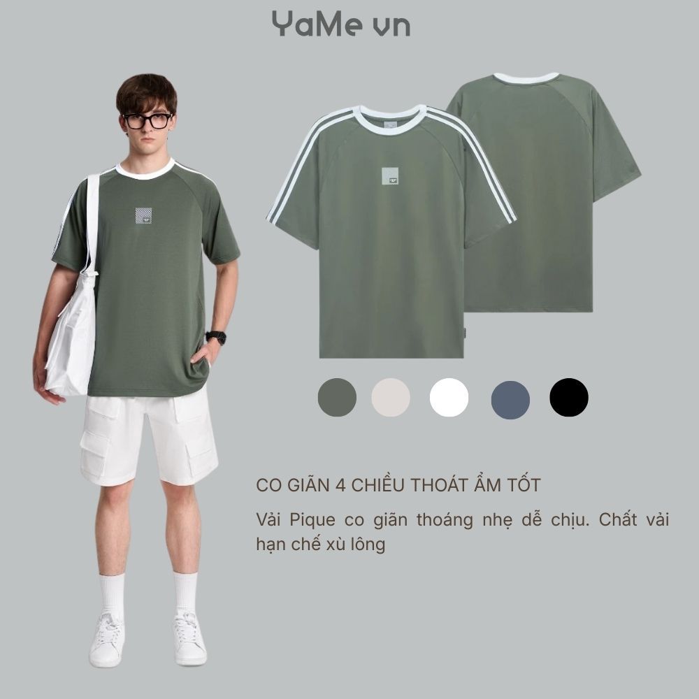 Áo Thun Nam ColorLock™ Co Giãn Thoáng Khí Seventy Seven 013 Dáng Rộng Rãi F4 23217 |YaMe|