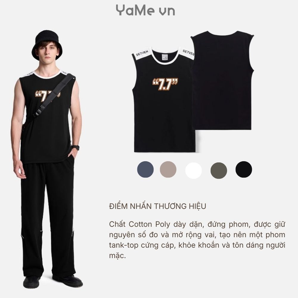 Áo Thun Tank Top Nam AirDry™ Seventy Seven 014 23222 |YaMe|