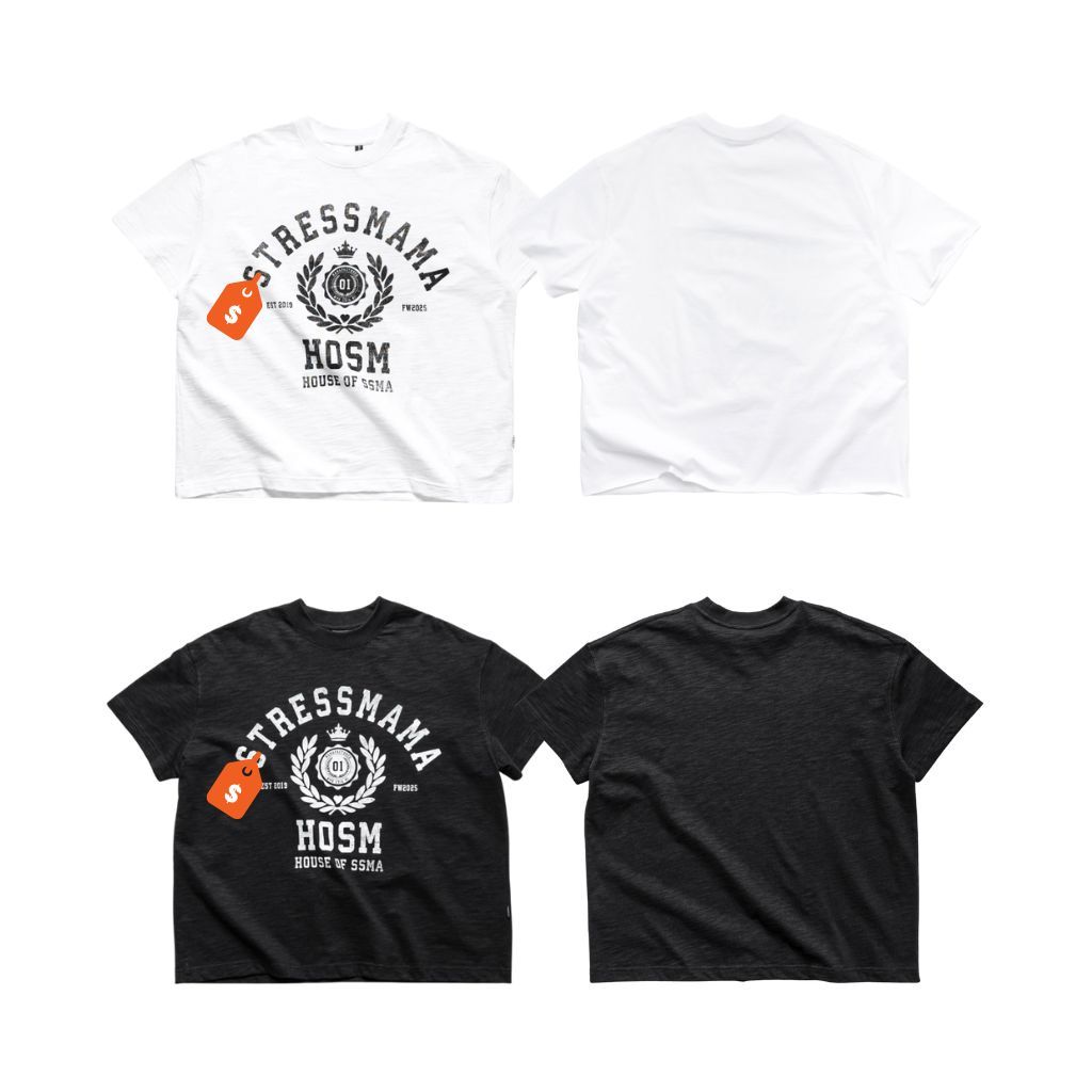 Áo Thun Stressmama Fall25 HOSM BIG BOXY T-Shirt Form Big Boxy Unisex