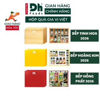 Hộp quà Tết 2026 gia vị Dh Foods làm quà biếu, tặng người thân, bạn bè dịp lễ, Tết