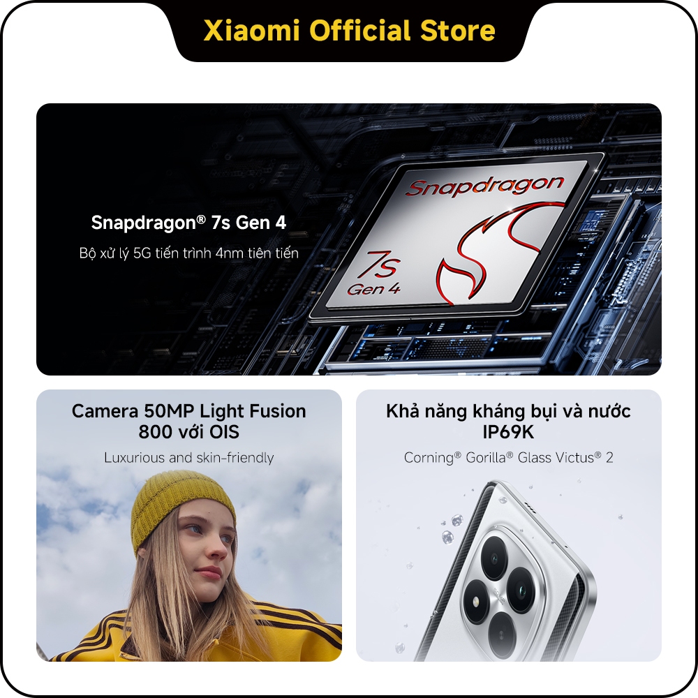 Điện thoại thông minh POCO M8 PRO 5G (8+256GB|12+512GB)|Pin 6.500mAh (typ) siêu lớn|Màn hình AMOLED CrystalRes 1.5K | BigBuy360 - bigbuy360.vn