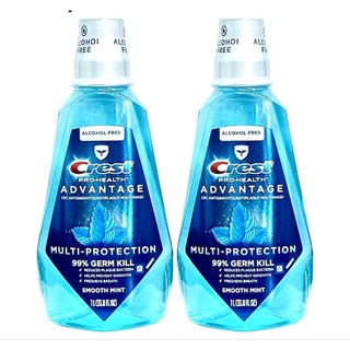 Nước Súc Miệng Crest 6in1 Và  Nước Súc Miệng Crest Clean Mint. Loại Chai 1Lit. HSD 6/28