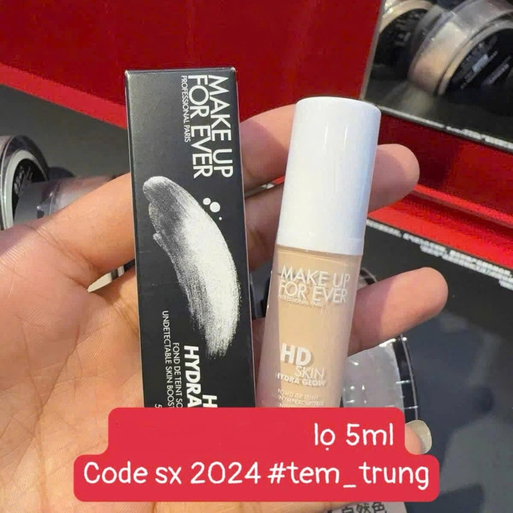 Kem Nền  Makeup Forever HD Skin Hydra Glow Màu 1N00 Mini 5ml Fullbox