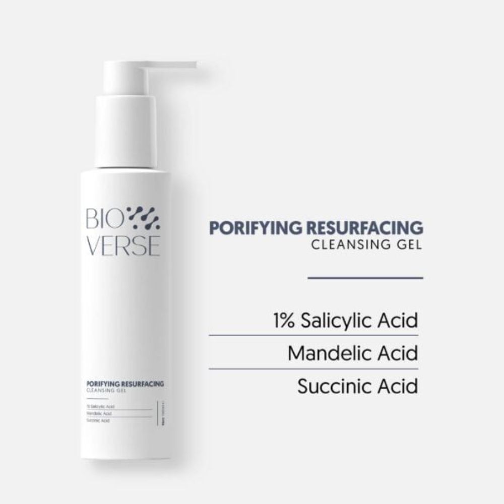 Ảnh 2 của Sữa rửa mặt Bioverse Porifying Resurfacing Cleansing Gel AHA BHA sạch sâu mềm da giảm dầu