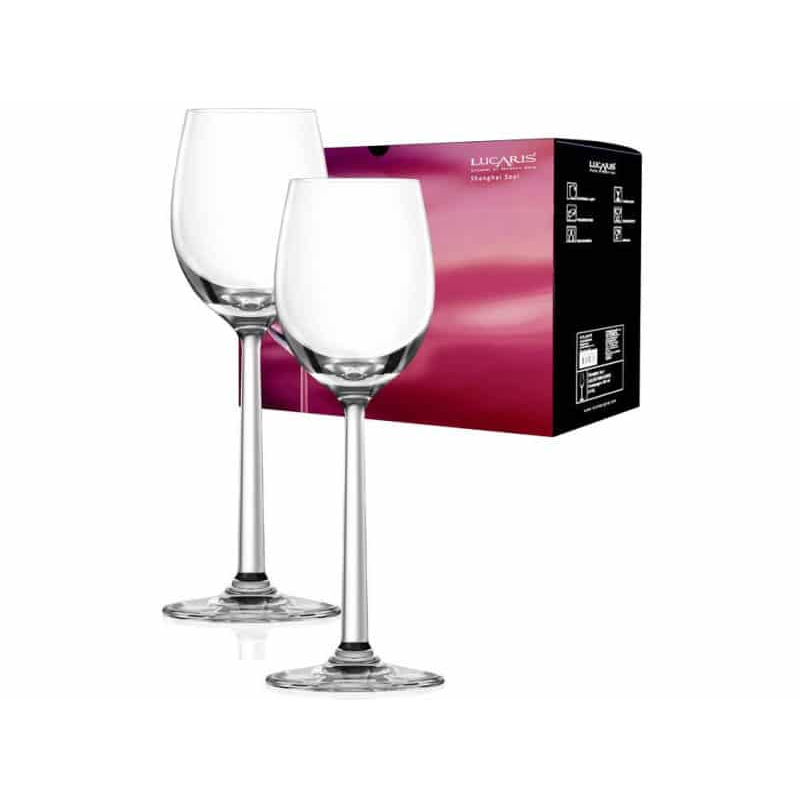 [Cao cấp] Bộ 12 Ly Rượu Vang Pha Lê Shanghai Liqueur Lucaris 80ml