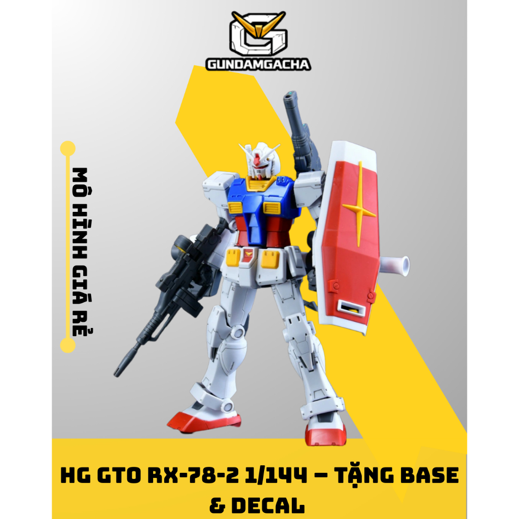 Mô Hình Lắp Ráp HG GTO 1/144 RX-78-2 The Origin Ver – Mô Hình Giá Rẻ | Tặng Base + Decal | XD026