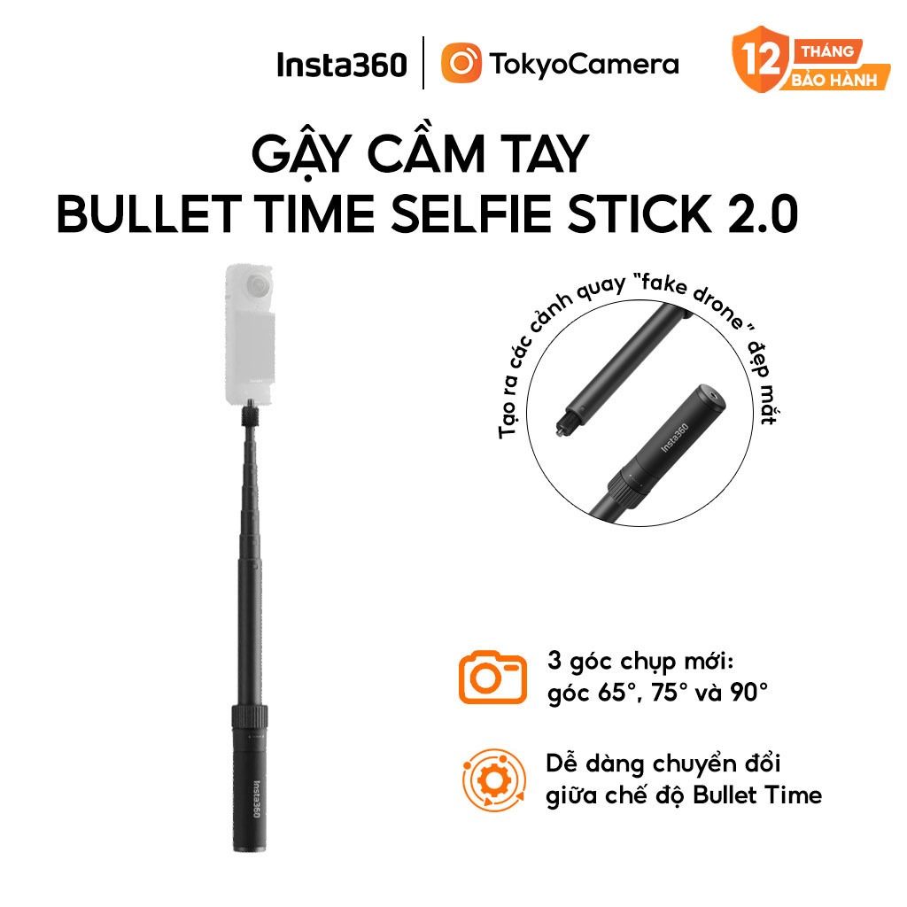 [Tokyo Camera] Gậy cầm tay kèm chân xoay - Insta360 Bullet Time Selfie Stick 2.0