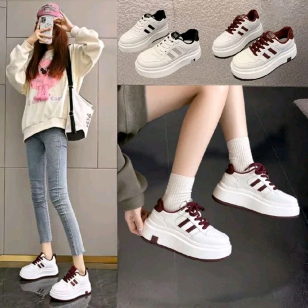 Giày Sneaker Nữ  Thời Trang Thiết Kế Thể Thao Trẻ Trung Năng Động Nâng Dáng Dễ phối Đồ: DAILY