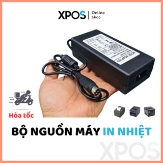 Bộ nguồn máy in nhiệt 24V 2.5A jack 3 pin – Adapter + dây nguồn