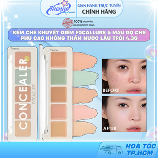 Kem Che Khuyết Điểm Focallure 5 Màu Độ Che Phủ Cao Không Thấm Nước Lâu Trôi 4.3g