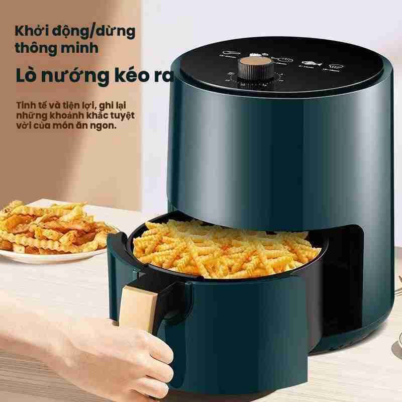 Nồi chiên không dầu dung tích 4Lít Dung Tích Lớn Lò Nướng Điện Mới Hoàn Toàn Tự Động Hẹn Giờ Điện Nướng Núm Chảo