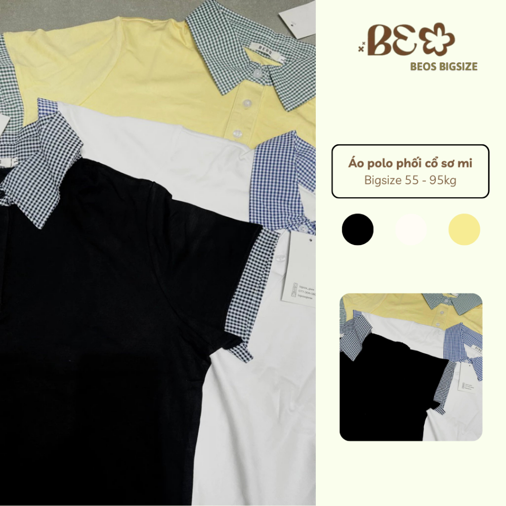 Beos Bigsize, Áo thun polo phối cổ sơ mi dành cho bigsize 55-95kg