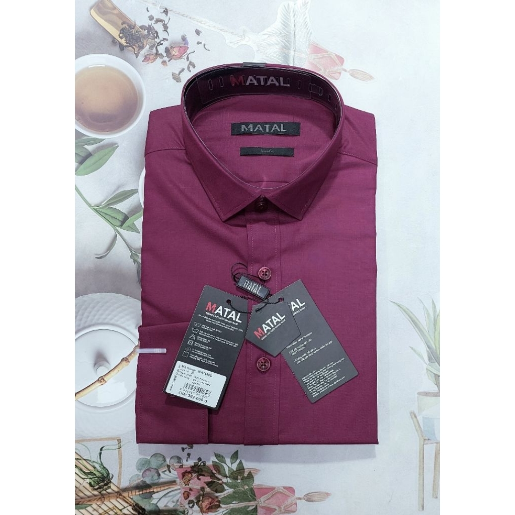 MATAL-💥SALE📣Áo sơ mi nam dài tay vạt bầu MATAL lẻ SIZE .