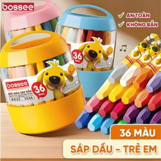 Bút Sáp Dầu Học Sinh Hộp Nhựa - Hộp 18/24/36 Màu Sáp Trẻ Em Tươi Sáng Tô Vẽ Mỹ Thuật - An Toàn Không Mùi Không Bẩn Tay