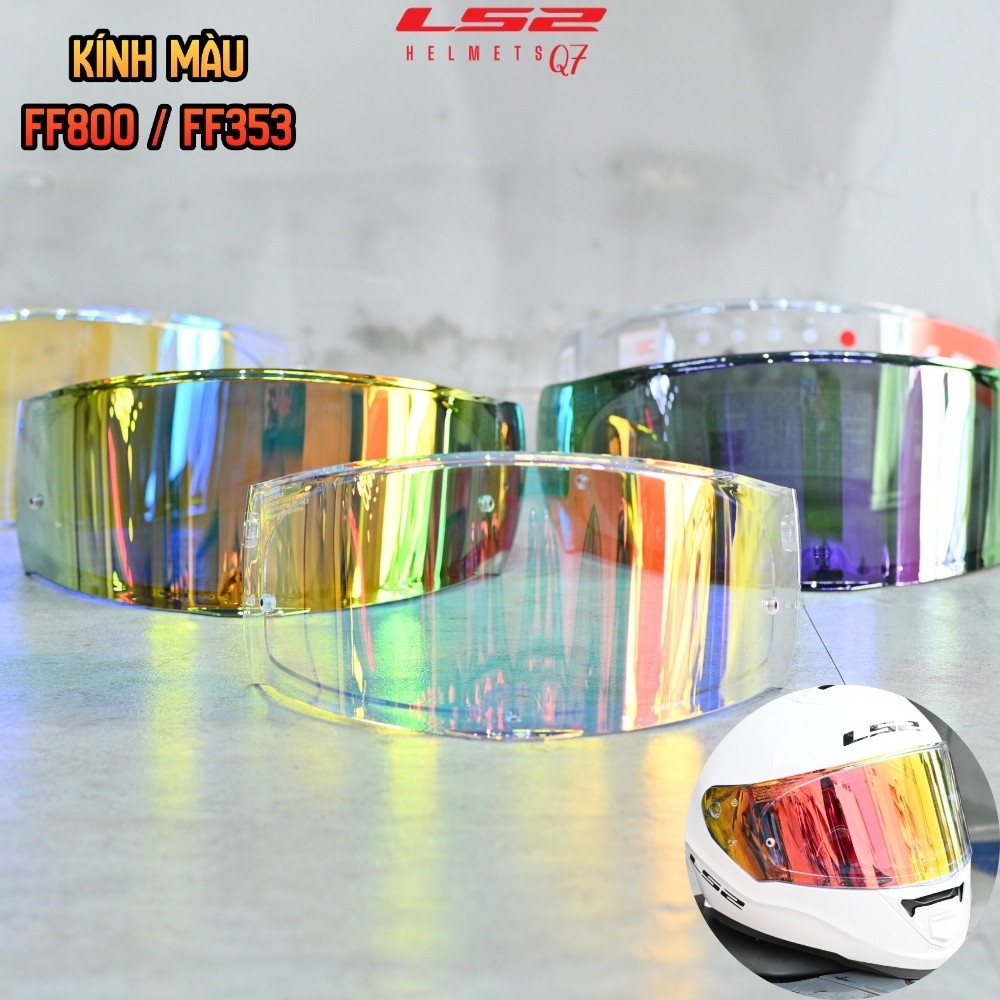 [Chỉ FF800 FF353] Kính Màu Gắn Cho Mũ LS2 FF800 FF353 Chính Hãng (Không bao gồm nón) Có Kính Revo Đi