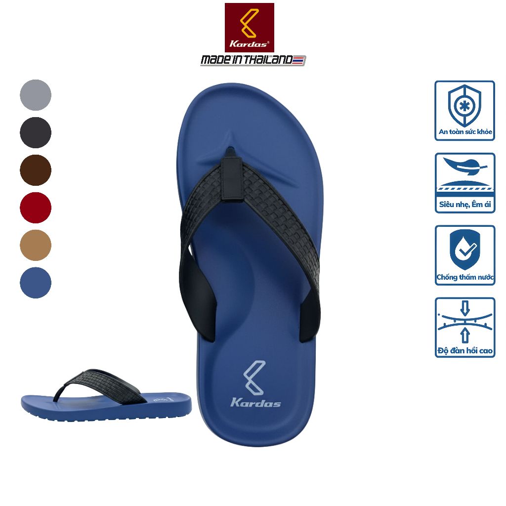 Dép nam Thái Lan KARDAS xỏ ngón cao su siêu dẻo - Jacker 3.2