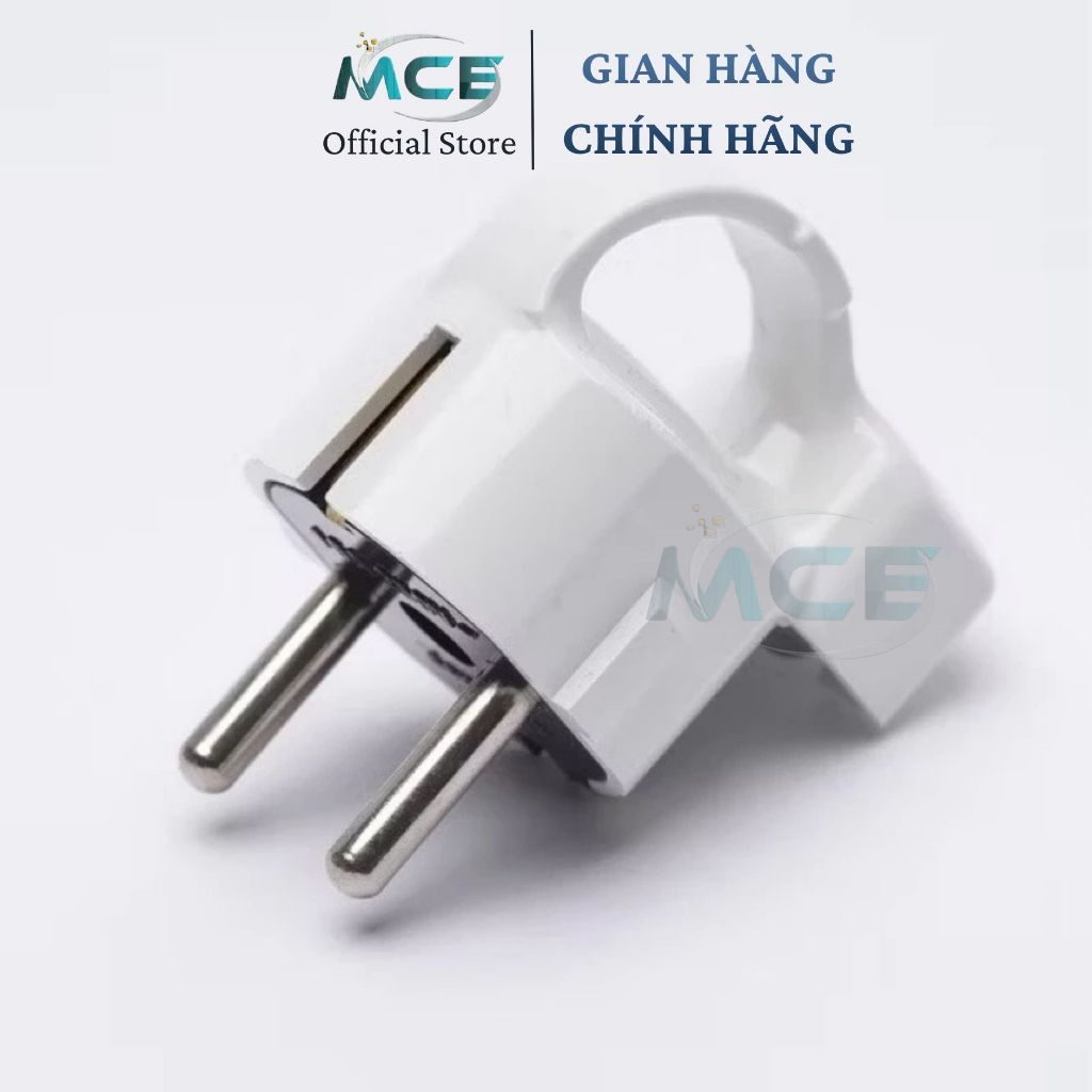 Phích cắm điện 2 chấu Hàn Quốc tiếp địa sườn DP2104 điện áp 250V_16A