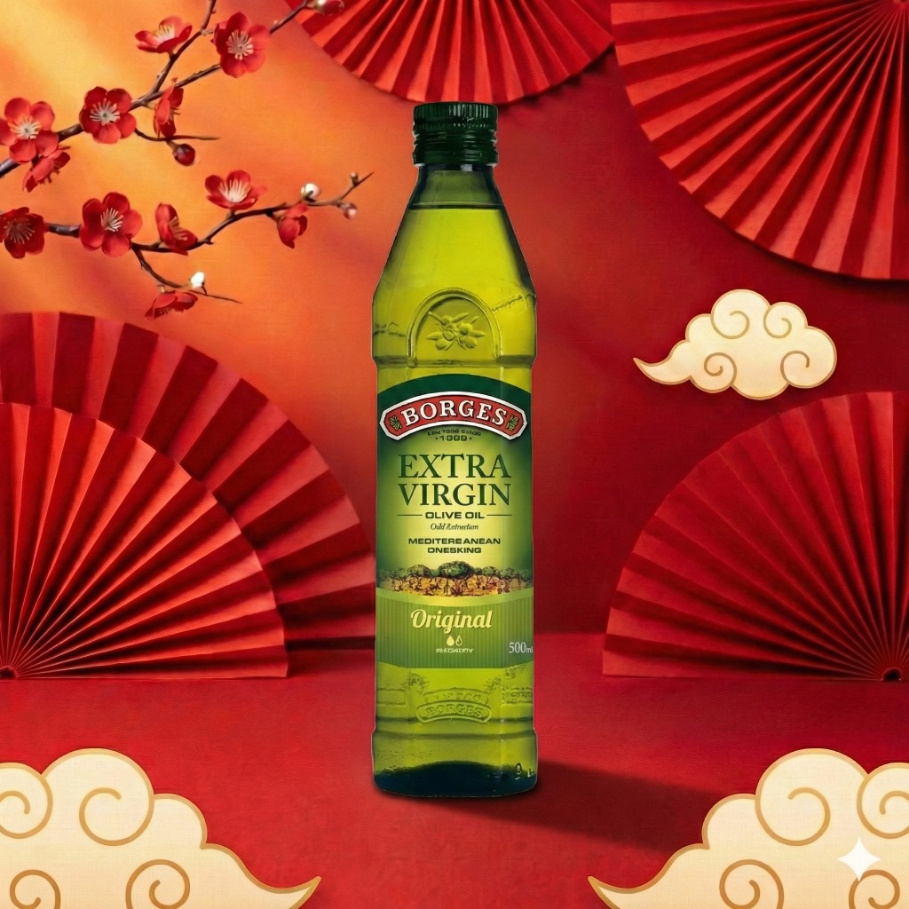 Dầu ôliu nguyên chất 100% Extra Virgin 500ml- Hiệu Borges- Tây Ban Nha