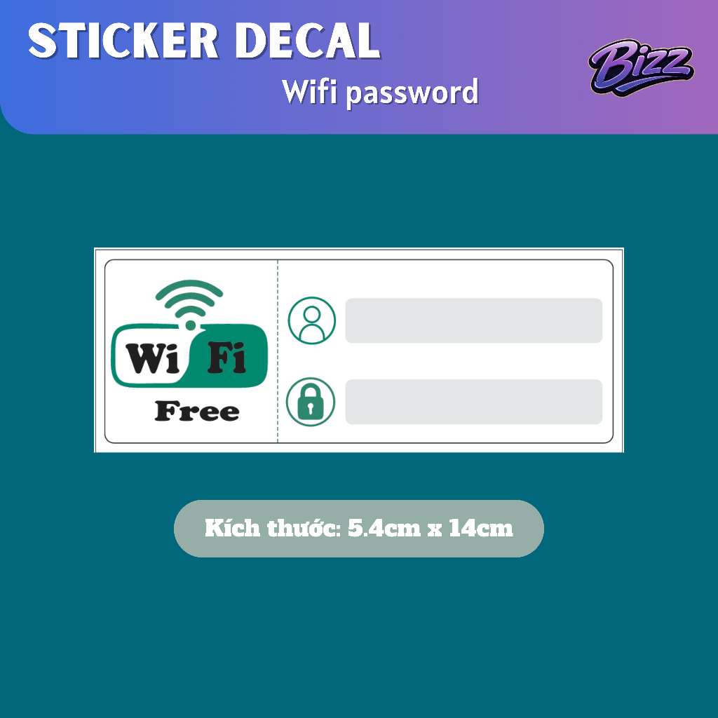 Decal cán bóng wifi password