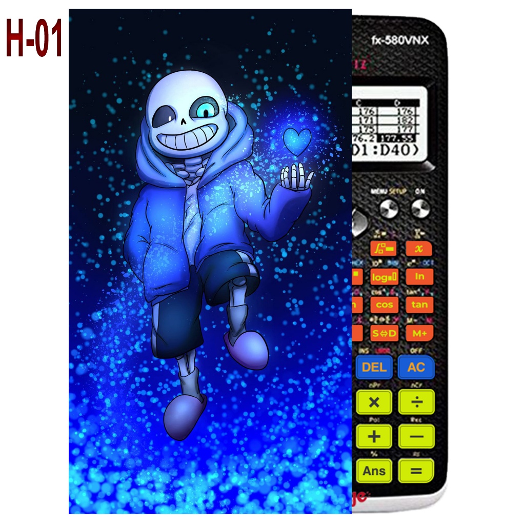 Hình dán Máy tính CASIO fx570, fx580... Anime Sans