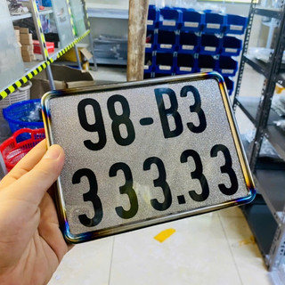 Bộ Biển Số Kim Tuyến Làm Theo Yêu Cầu Gắn Xe Điện Xe Máy Cực Đẹp - Khung Viền Biển Số.