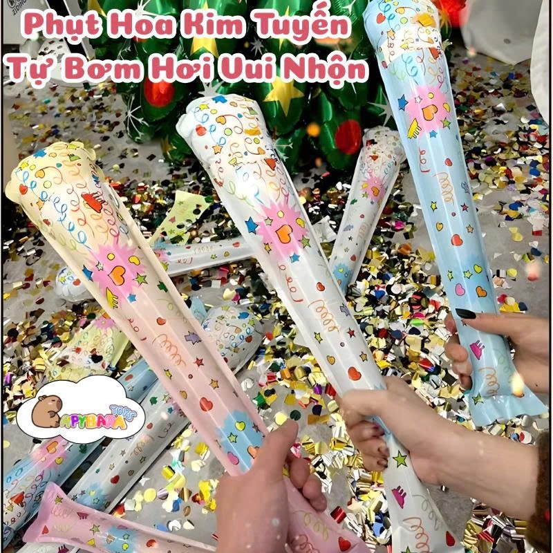 Sét 10 Phụt kim tuyến sử dụng trong các bữa tiệc sinh nhật, dã ngoại, tết...
