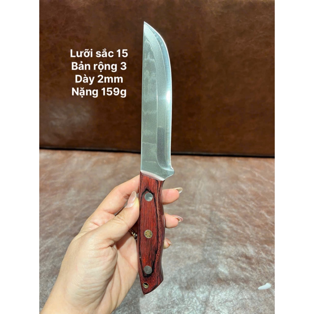Dao bếp: dao lóc damascus lõi VG 10 Nhật Bản N05